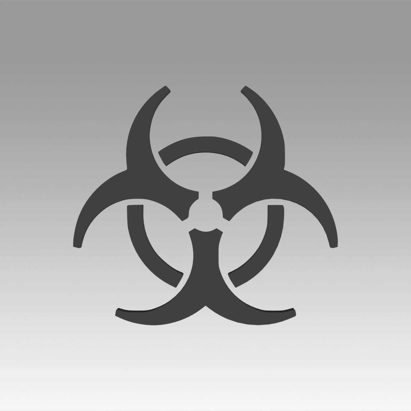 biohazard symbol signs 3D Model .c4d .max .obj .3ds .fbx .stl .blend 