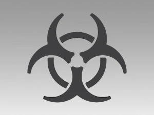 segni di simbolo di rischio biologico Modello 3D