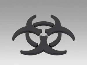 biohazard symbol signs 3D Model