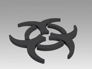 biohazard symbol signs 3D Model