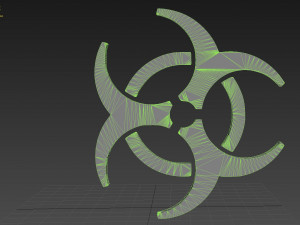 biohazard symbol signs 3D Model