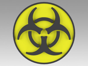 biohazard symbol signs 3D Model