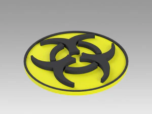 biohazard symbol signs 3D Model