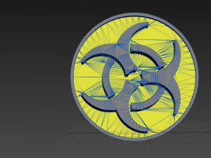 biohazard symbol signs 3D Model