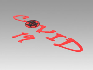 coronavirus logo sign Model 3D