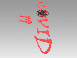 coronavirus logo sign Model 3D
