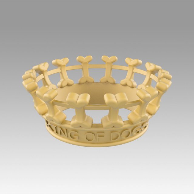 crown for dogs king of dogs Modelo 3D .c4d .max .obj .3ds .fbx .stl .blend 