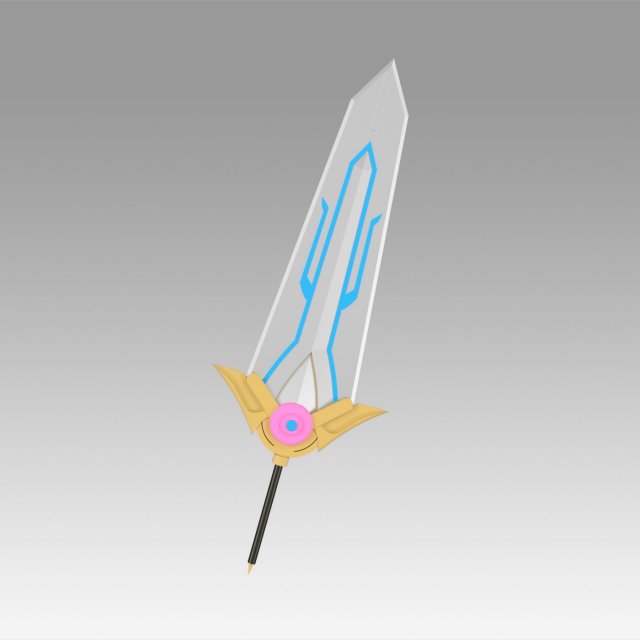 date a live yatogami tohka princess cosplay 3D 프린트 모델 .c4d .max .obj .3ds .fbx .stl .blend 