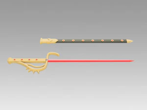 kamen rider black shadow moon sword cosplay prop 3D Print Model