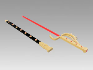 kamen rider black shadow moon sword cosplay prop 3D Print Model