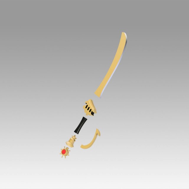 fire emblem awakening sol katti sword cosplay prop Modello di stampa 3D .c4d .max .obj .3ds .fbx .stl .blend 