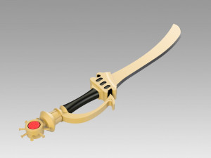fire emblem awakening sol katti sword cosplay prop Modello di stampa 3D
