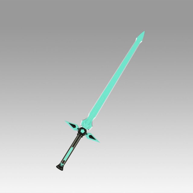 sao kirtos dark repulser sword cosplay prop 3D-printmodel .c4d .max .obj .3ds .fbx .stl .blend 
