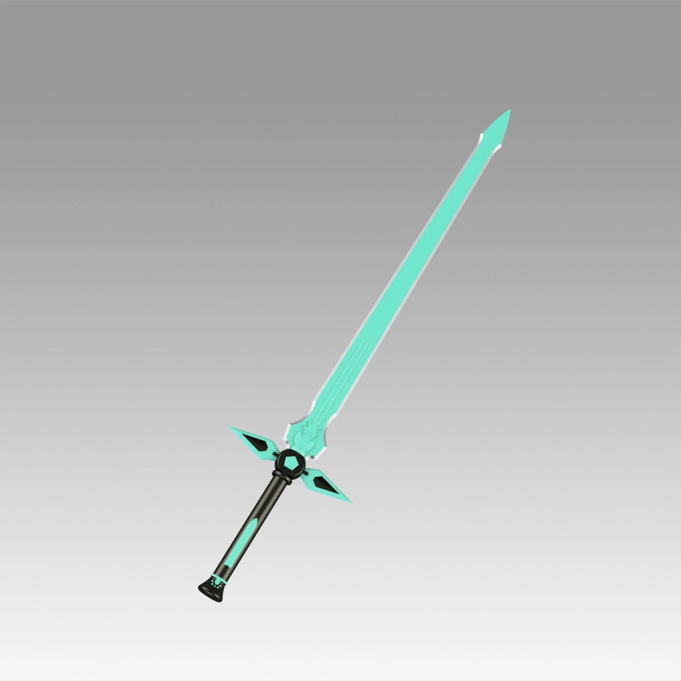 sao kirtos dark repulser sword cosplay prop 3D Print Model .c4d .max .obj .3ds .fbx .stl .blend 