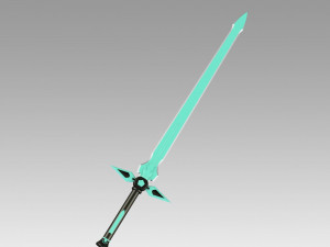sao kirtos dark repulser sword cosplay prop 3D Baskı Modeli