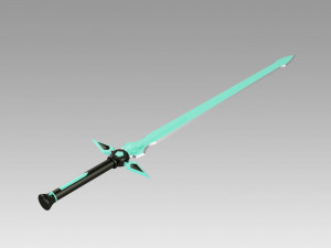 sao kirtos dark repulser sword cosplay prop 3D-printmodel