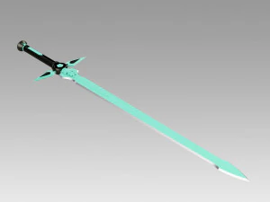 sao kirtos dark repulser sword cosplay prop 3D Print Model