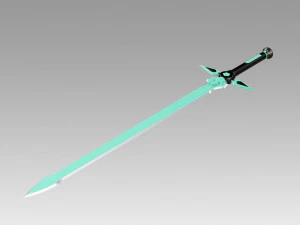 sao kirtos dark repulser sword cosplay prop 3D Print Model