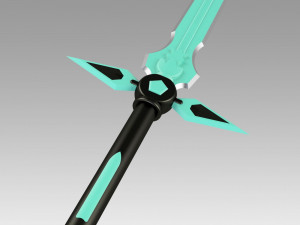 sao kirtos dark repulser sword cosplay prop 3D-printmodel