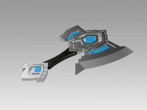 world of warcraft shadowlands axe bastion cosplay 3D Print Model