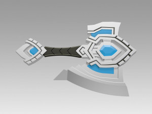 world of warcraft shadowlands axe bastion cosplay Modelo de impresión 3D