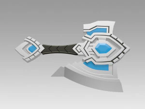 world of warcraft shadowlands axe bastion cosplay 3D Print Model