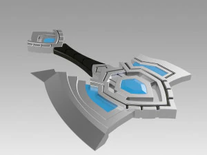 world of warcraft shadowlands axe bastion cosplay 3D Print Model