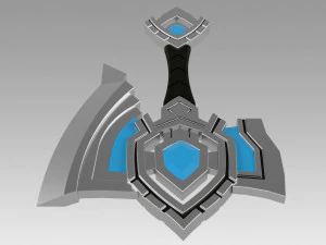 world of warcraft shadowlands axe bastion cosplay 3D Print Model