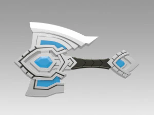 world of warcraft shadowlands axe bastion cosplay 3D Print Model