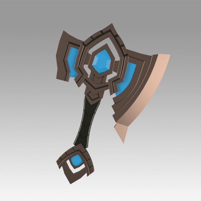 world of warcraft shadowlands axe bastion cosplay Model Cetak 3D .c4d .max .obj .3ds .fbx .stl .blend 