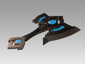 world of warcraft shadowlands axe bastion cosplay Model Cetak 3D