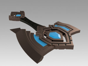 world of warcraft shadowlands axe bastion cosplay Model Cetak 3D