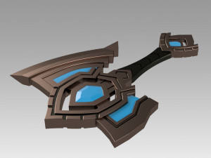 world of warcraft shadowlands axe bastion cosplay Model Cetak 3D