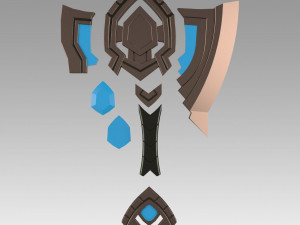 world of warcraft shadowlands axe bastion cosplay Model Cetak 3D