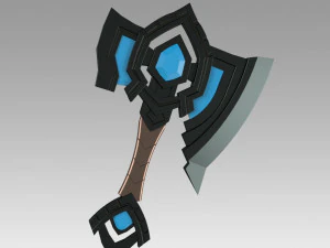 world of warcraft shadowlands axe bastion cosplay 3D Print Model