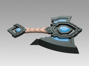 world of warcraft shadowlands axe bastion cosplay 3D-printmodel