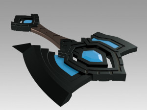 world of warcraft shadowlands axe bastion cosplay 3D-printmodel