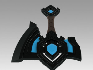 world of warcraft shadowlands axe bastion cosplay 3D-printmodel