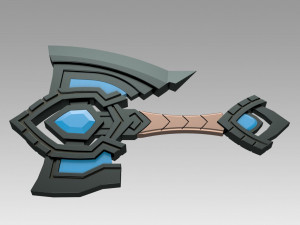 world of warcraft shadowlands axe bastion cosplay 3D-printmodel