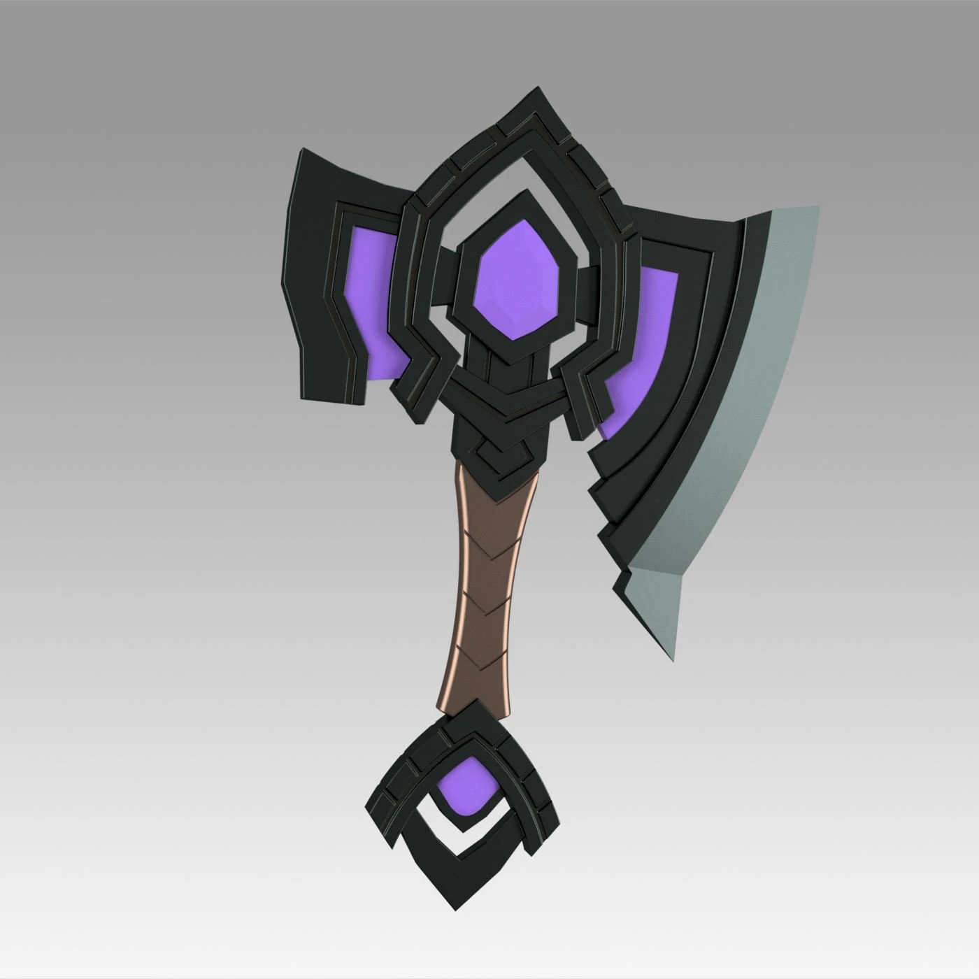 world of warcraft shadowlands axe bastion cosplay 3D Print Model .c4d .max .obj .3ds .fbx .stl .blend