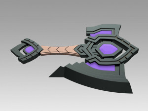 world of warcraft shadowlands axe bastion cosplay 3D Принт Модель