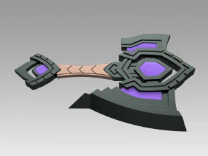 world of warcraft shadowlands axe bastion cosplay 3D Print Model