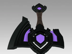world of warcraft shadowlands axe bastion cosplay 3D Print Model