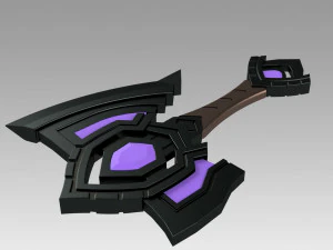 world of warcraft shadowlands axe bastion cosplay 3D Print Model