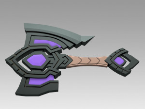 world of warcraft shadowlands axe bastion cosplay 3D Принт Модель