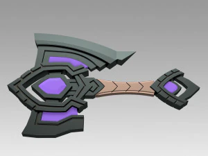 world of warcraft shadowlands axe bastion cosplay 3D Print Model