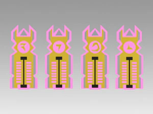 Izolinearne chipy optyczne Star Trek generacji Klingon Model do druku 3D