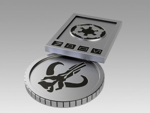 star wars galactic currency from sabacc table Model Cetak 3D