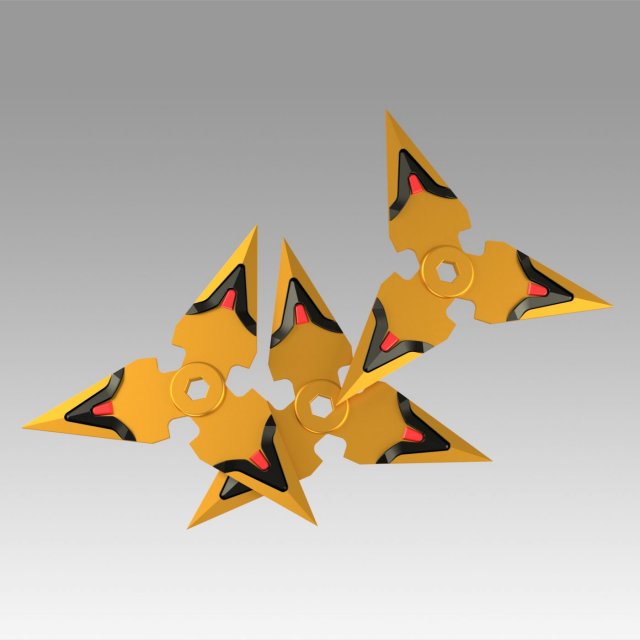 overwatch ow genji nihon skin shuriken cosplay prop 3D 프린트 모델 .c4d .max .obj .3ds .fbx .stl .blend 