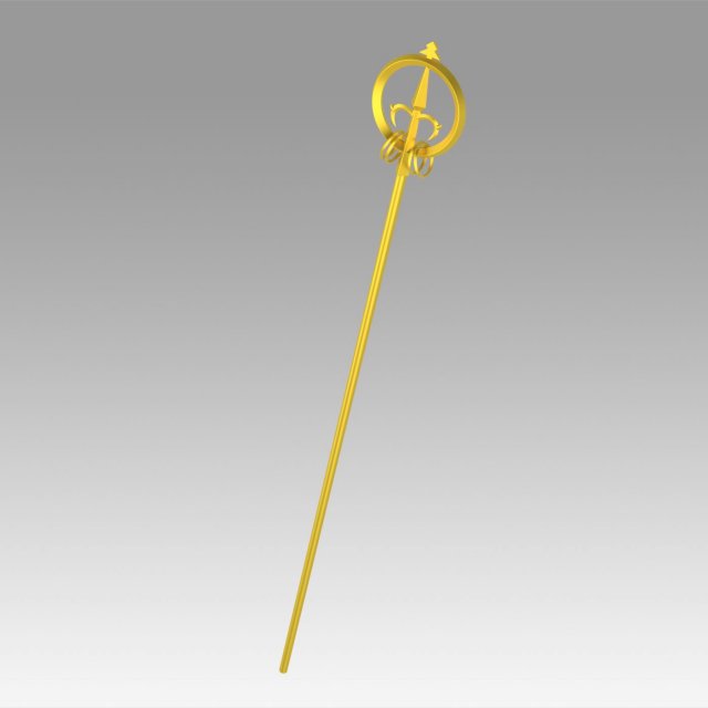 touhou project byakuren hijiri stave cosplay prop 3D Baskı Modeli .c4d .max .obj .3ds .fbx .stl .blend 